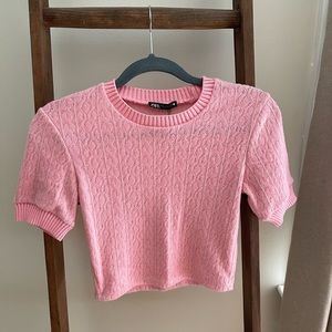 ZARA SWEATER CROPPED SHIRT